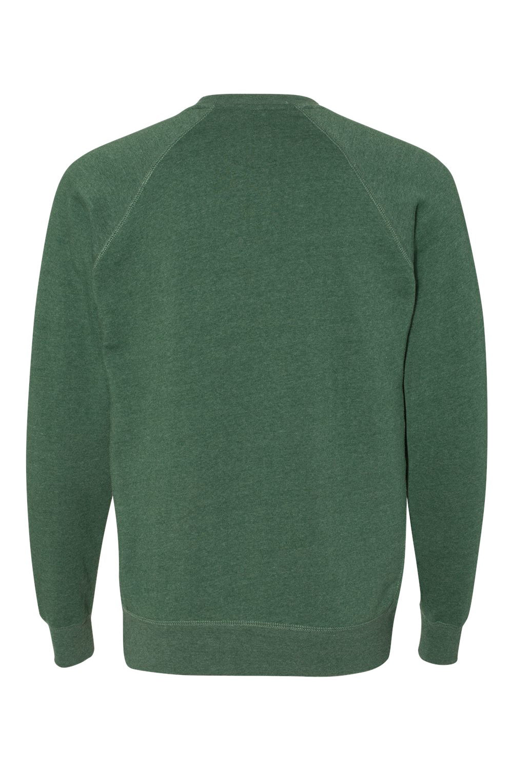 Independent Trading Company PRM30SBC Mens Special Blend Crewneck Raglan Sweatshirt Moss Green Flat Back