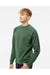 Independent Trading Co. PRM30SBC Mens Special Blend Crewneck Raglan Sweatshirt Moss Green Model Side