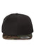 Yupoong Hats 6089/6089MT Mens Adjustable Hat Black/Camo Flat Front