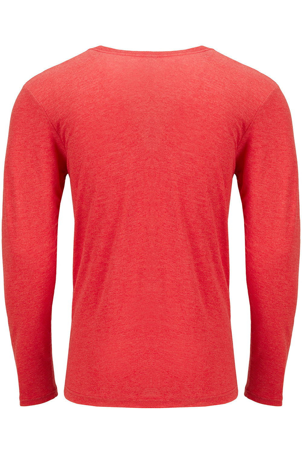 Next Level 6071 Mens Jersey Long Sleeve Crewneck T-Shirt Vintage Red Flat Back