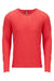 Next Level 6071 Mens Jersey Long Sleeve Crewneck T-Shirt Vintage Red Flat Front