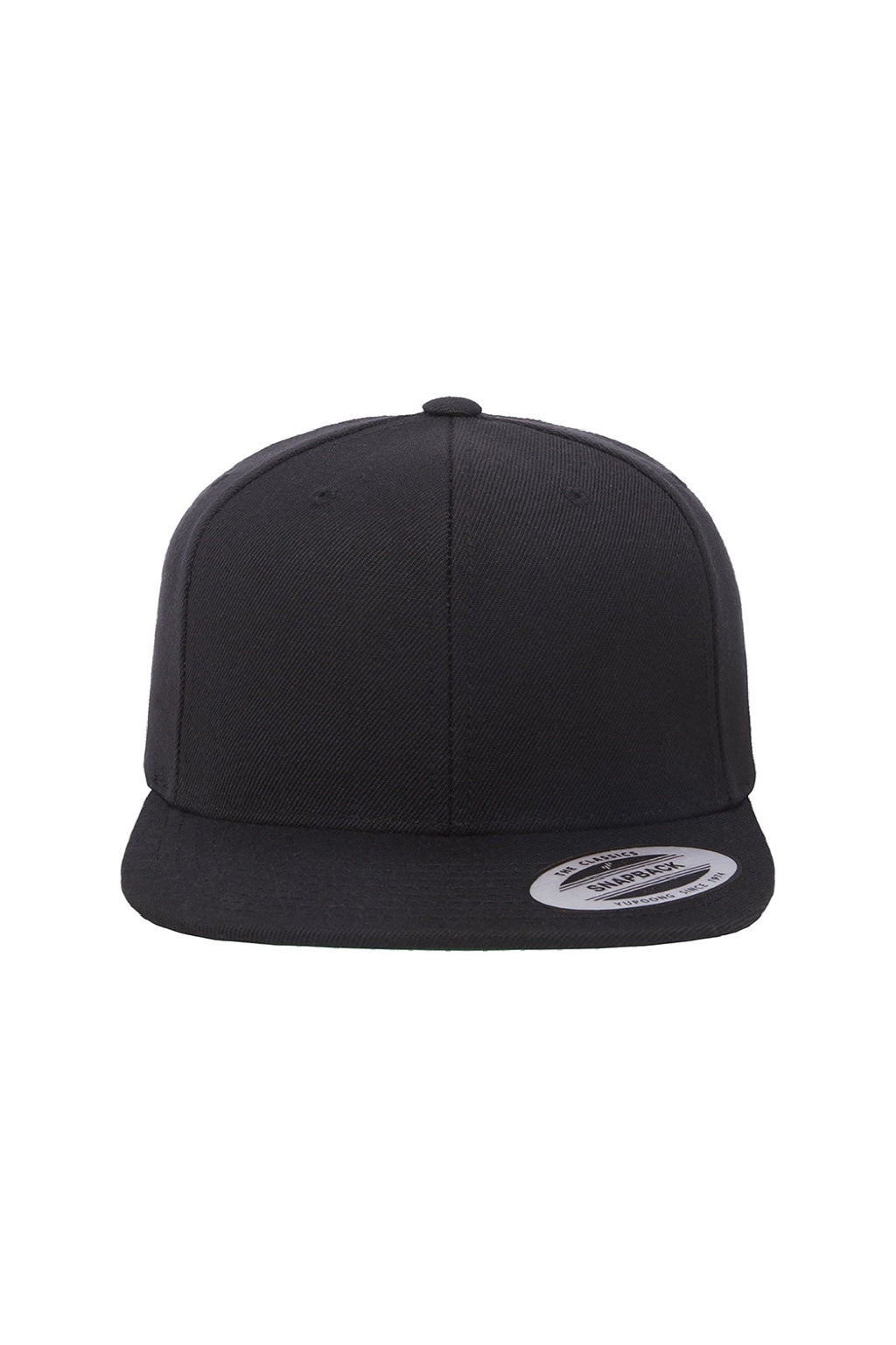 Yupoong Hats 6089/6089MT Mens Adjustable Hat Black Flat Front