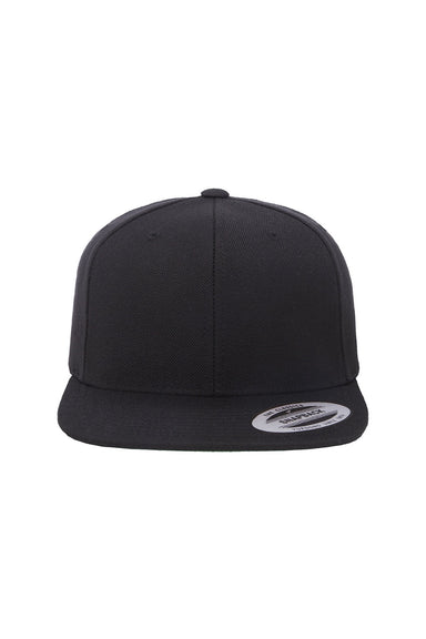 Yupoong Hats 6089/6089MT Mens Adjustable Hat Black Flat Front