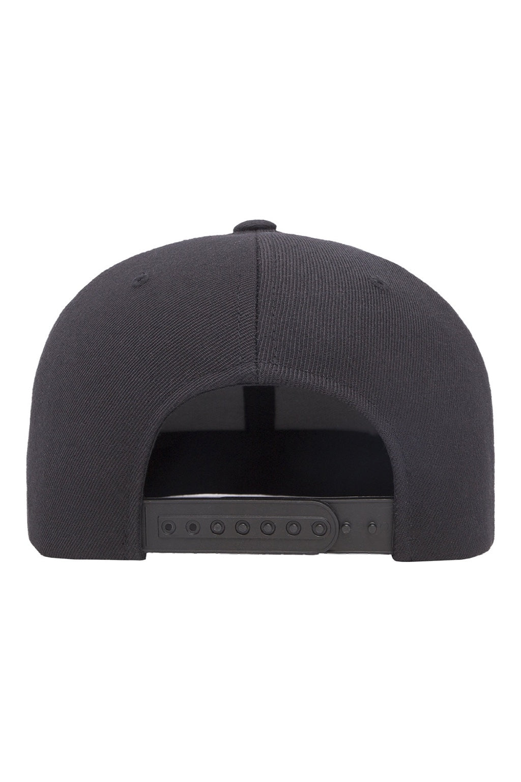 Yupoong Hats 6089/6089MT Mens Adjustable Hat Black Flat Back