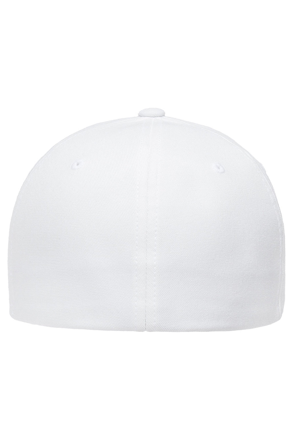 Flexfit Hats 6100NU Mens NU Stretch Fit Hat White Flat Back