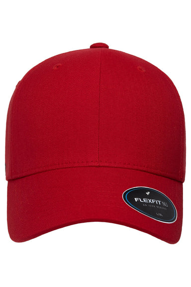 Flexfit Hats 6100NU Mens NU Stretch Fit Hat Red Flat Front