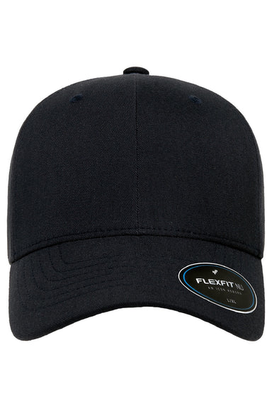 Flexfit Hats 6100NU Mens NU Stretch Fit Hat Dark Navy Blue Flat Front