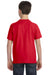 LAT 6101 Youth Fine Jersey Short Sleeve Crewneck T-Shirt Red Model Back