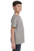 LAT 6101 Youth Fine Jersey Short Sleeve Crewneck T-Shirt Heather Grey Model Side