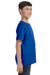 LAT 6101 Youth Fine Jersey Short Sleeve Crewneck T-Shirt Royal Blue Model Side