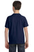 LAT 6101 Youth Fine Jersey Short Sleeve Crewneck T-Shirt Navy Blue Model Back