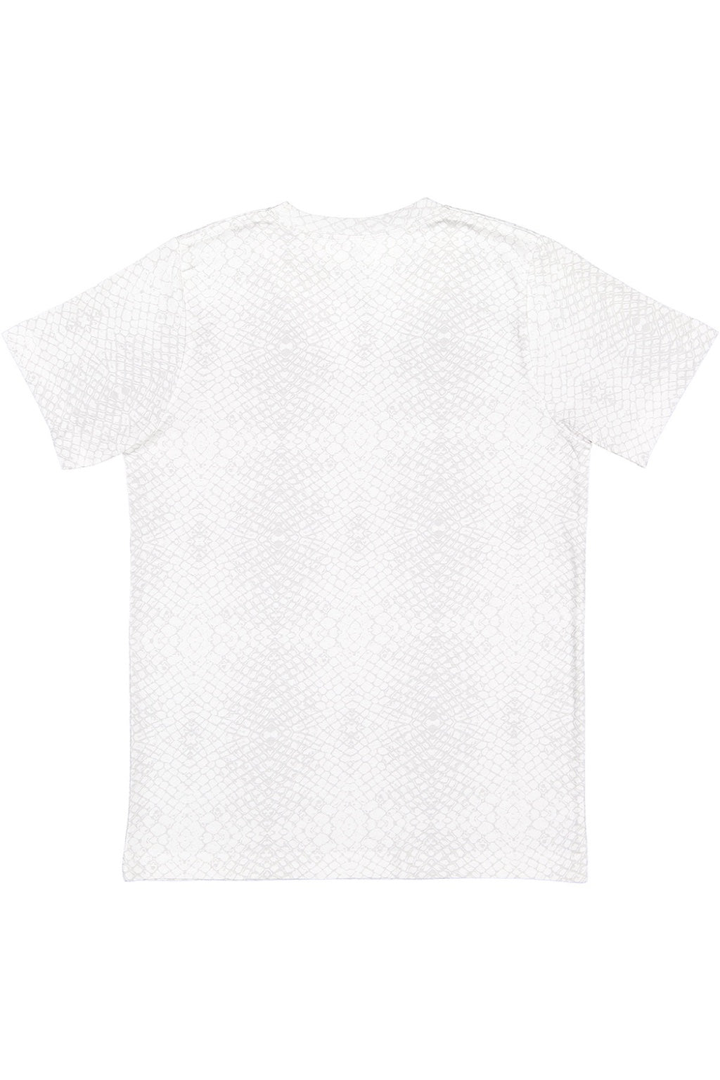 LAT 6101 Youth Fine Jersey Short Sleeve Crewneck T-Shirt White Reptile Flat Back