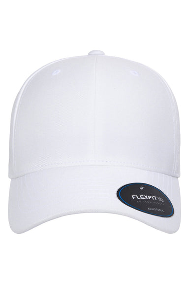 Yupoong Hats 6110NU Mens Nu Moisture Wicking Adjustable Hat White Flat Front