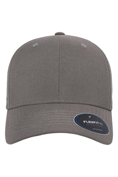 Yupoong Hats 6110NU Mens Nu Moisture Wicking Adjustable Hat Grey Flat Front