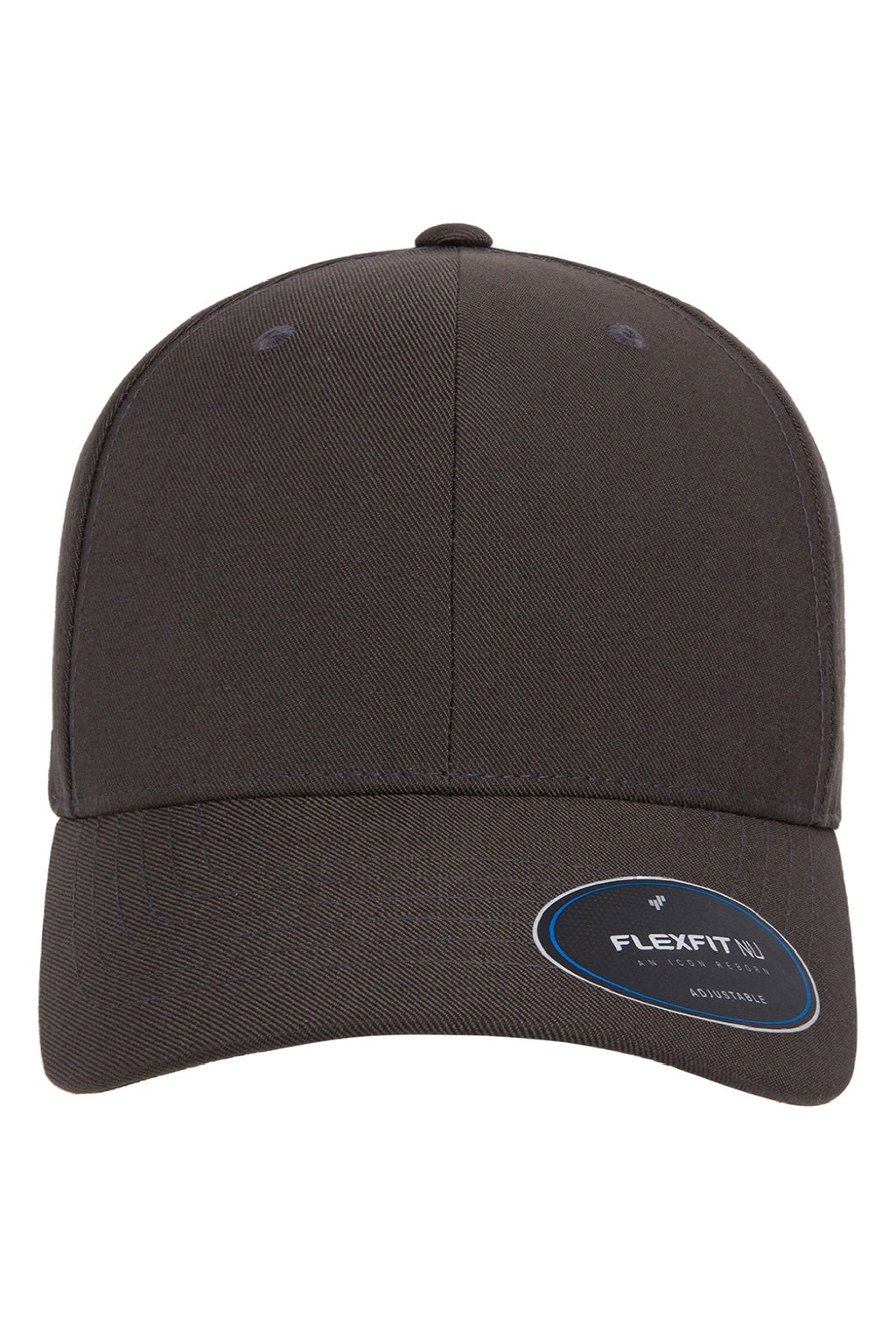 Yupoong Hats 6110NU Mens Nu Moisture Wicking Adjustable Hat Dark Grey Flat Front