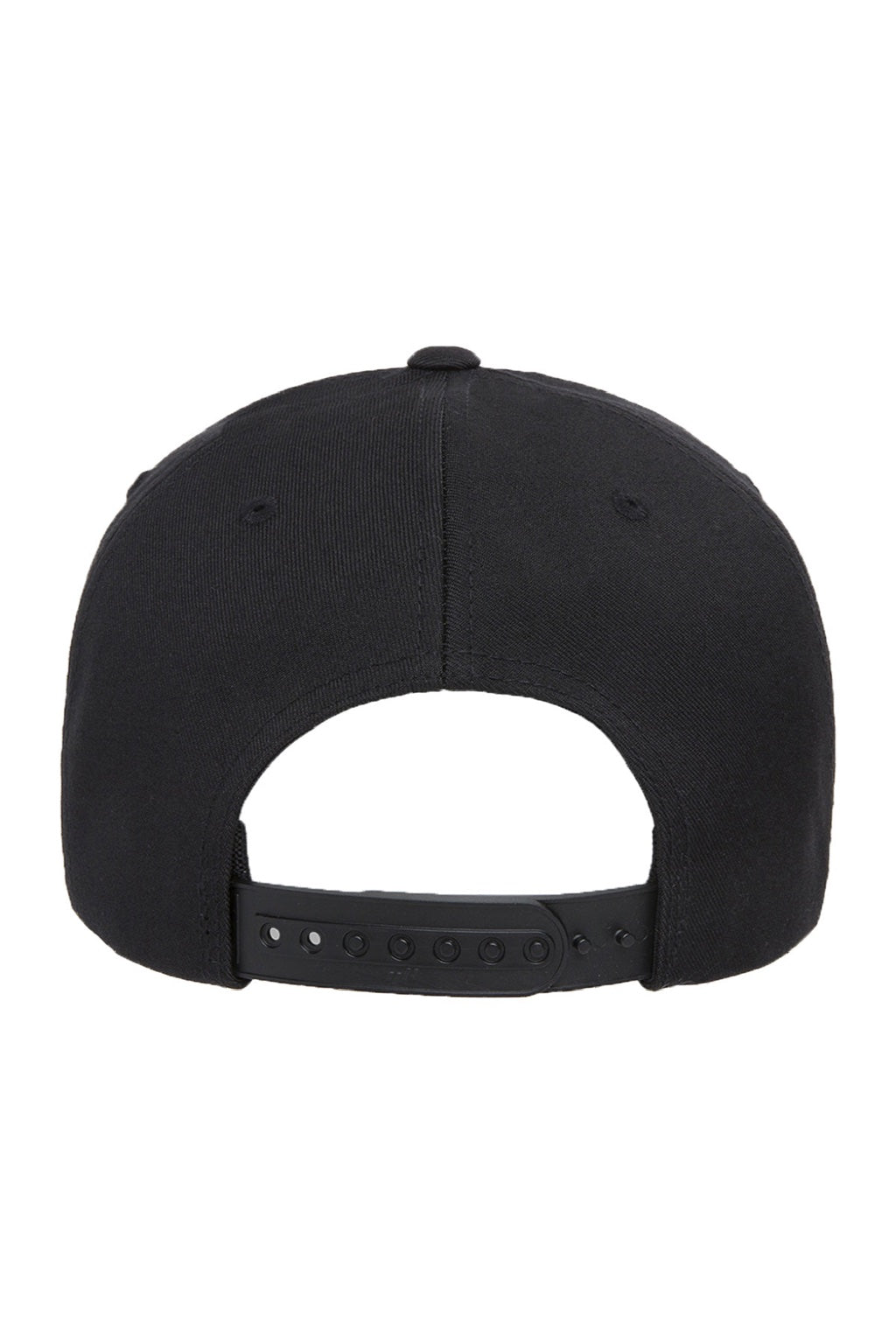 Yupoong Hats 6110NU Mens Nu Moisture Wicking Adjustable Hat Black Flat Back