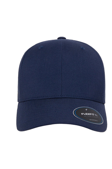 Yupoong Hats 6110NU Mens Nu Moisture Wicking Adjustable Hat Navy Blue Flat Front