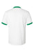 Augusta Sportswear 710 Mens Ringer Short Sleeve Crewneck T-Shirt White/Kelly Green Flat Back