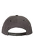 Yupoong Hats 6089/6089MT Mens Adjustable Hat Heather Dark Grey/Black Flat Back