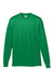 Augusta Sportswear 788 Mens Moisture Wicking Long Sleeve Crewneck T-Shirt Kelly Green Model Flat Front