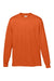 Augusta Sportswear 788 Mens Moisture Wicking Long Sleeve Crewneck T-Shirt Orange Model Flat Front