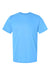 Augusta Sportswear 790 Mens Moisture Wicking Short Sleeve Crewneck T-Shirt Columbia Blue Model Flat Front
