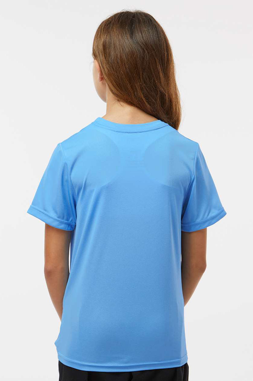 Augusta Sportswear 791 Youth Nexgen Moisture Wicking Short Sleeve Crewneck T-Shirt Columbia Blue Model Back