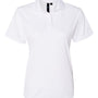 Sierra Pacific Womens Moisture Wicking Short Sleeve Polo Shirt - White - NEW