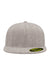 Flexfit Hats 6210/6210FF Mens Moisture Wicking Fitted Stretch Fit Hat Heather Grey Flat Front