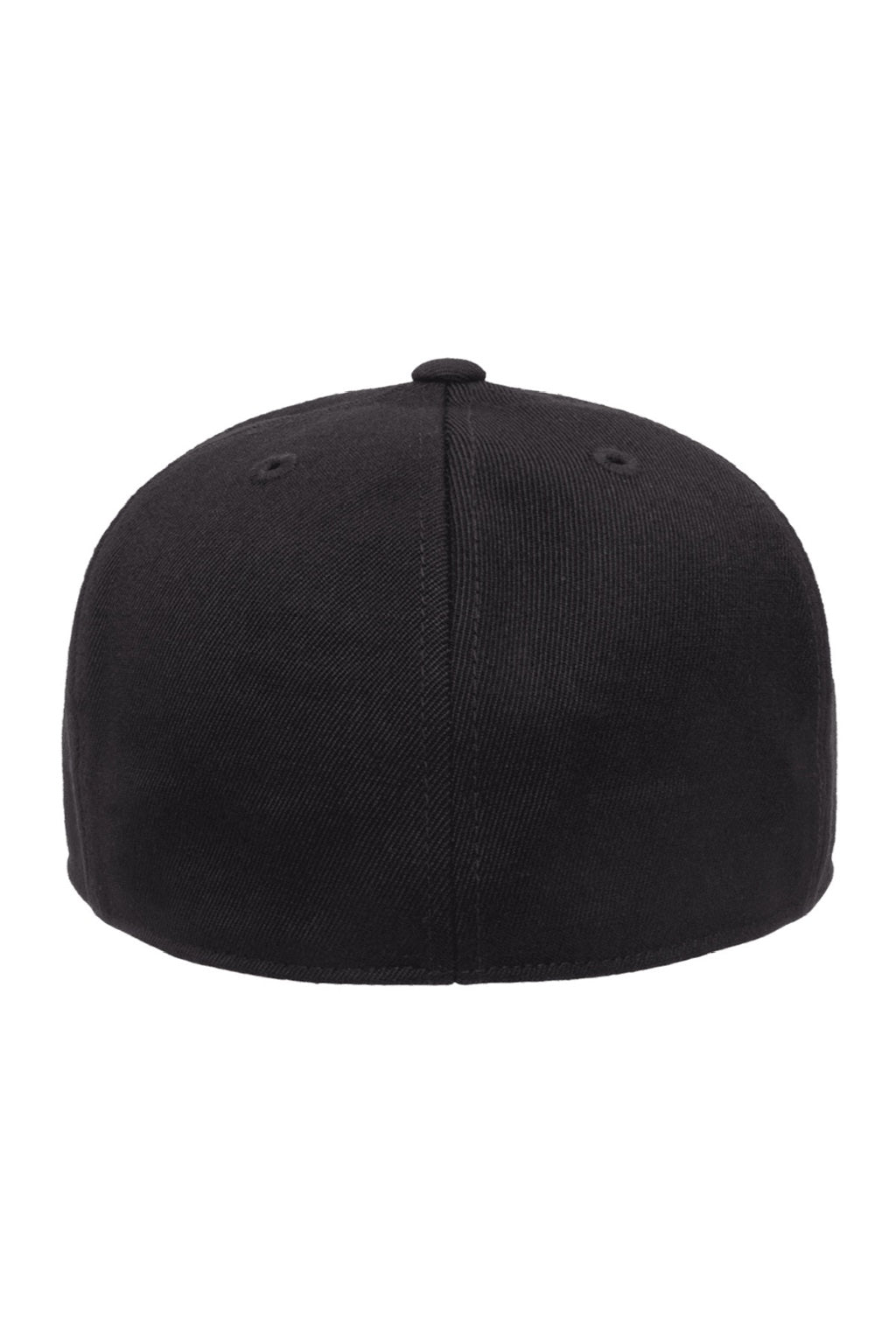 Flexfit Hats 6210/6210FF Mens Moisture Wicking Fitted Stretch Fit Hat Black Flat Back