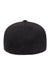 Flexfit Hats 6210/6210FF Mens Moisture Wicking Fitted Stretch Fit Hat Black Flat Back