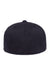 Flexfit Hats 6210/6210FF Mens Moisture Wicking Fitted Stretch Fit Hat Dark Navy Blue Flat Back