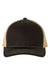 Richardson 112 Mens Snapback Trucker Hat Black/Vegas Gold Flat Front