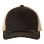 Richardson Hats Mens Snapback Trucker Hat - Black/Vegas Gold