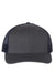 Richardson Hats 112 Mens Snapback Trucker Hat Charcoal Grey/Navy Blue Flat Front