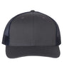 Richardson Hats Mens Snapback Trucker Hat - Charcoal Grey/Navy Blue