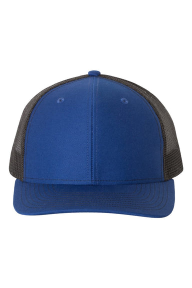 Richardson Hats 112 Mens Snapback Trucker Hat Royal Blue/Black Flat Front