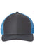 Richardson Hats 112 Mens Snapback Trucker Hat Charcoal Grey/Columbia Blue Flat Front