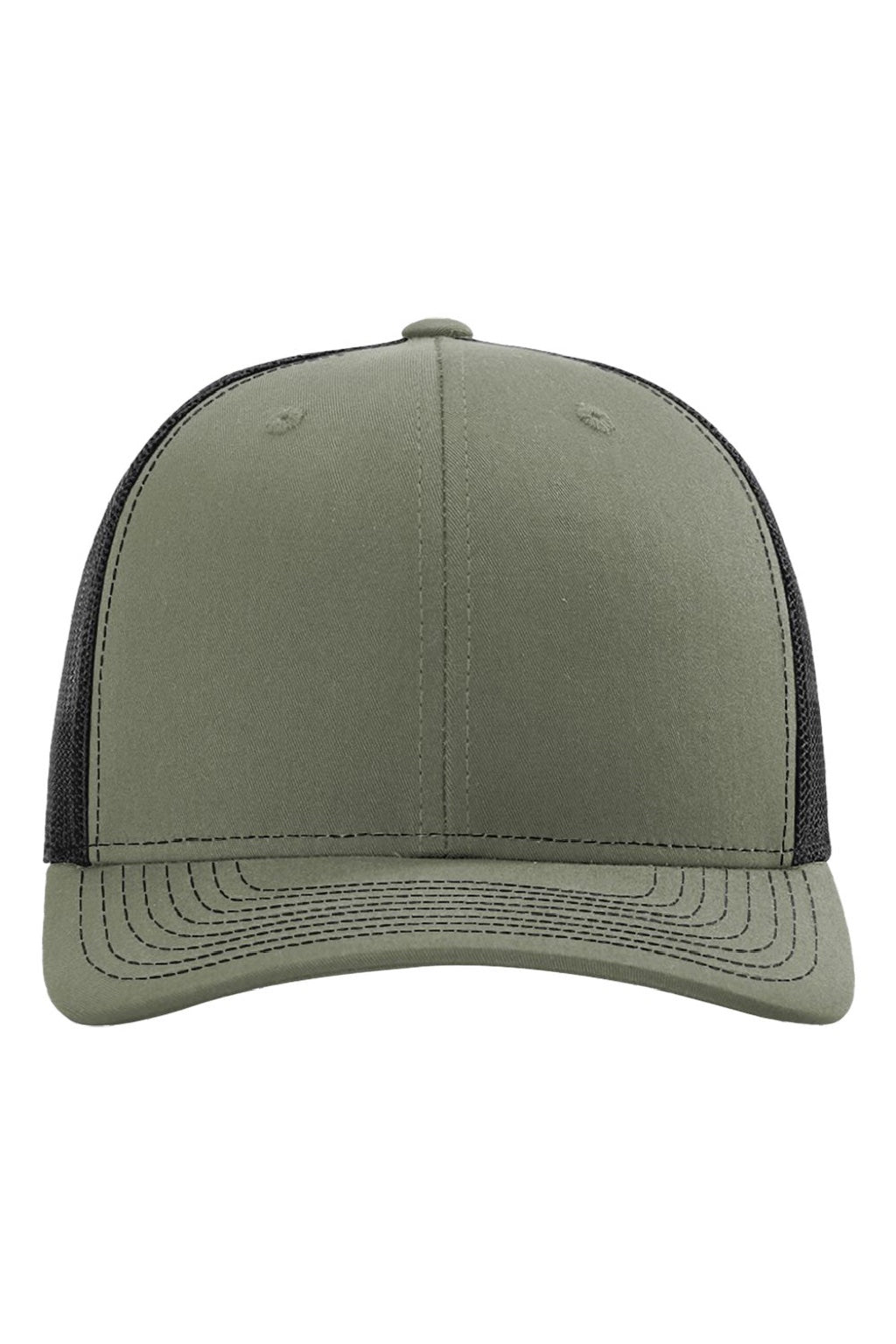 Richardson Hats 112 Mens Snapback Trucker Hat Loden Green/Black Flat Front