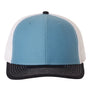 Richardson Hats Mens Snapback Trucker Hat - Columbia Blue/White/Navy Blue