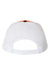Richardson Hats 112 Mens Snapback Trucker Hat Orange/White/Black Flat Back