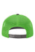 Richardson Hats 112 Mens Snapback Trucker Hat Charcoal Grey/Neon Green Flat Back