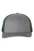 Richardson Hats 112 Mens Snapback Trucker Hat Heather Grey/Dark Green Flat Front