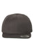 Yupoong Hats 6089/6089MT Mens Adjustable Hat Heather Dark Grey Flat Front