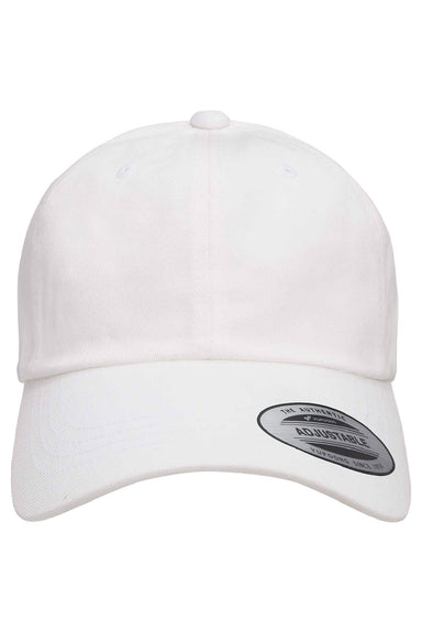 Yupoong Hats 6245CM Mens Classic Adjustable Dad Hat White Flat Front