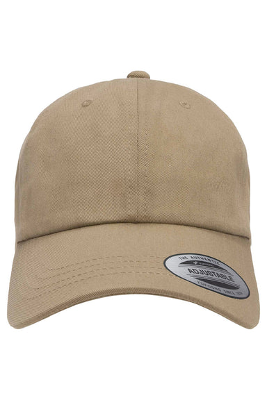 Yupoong Hats 6245CM Mens Classic Adjustable Dad Hat Khaki Brown Flat Front