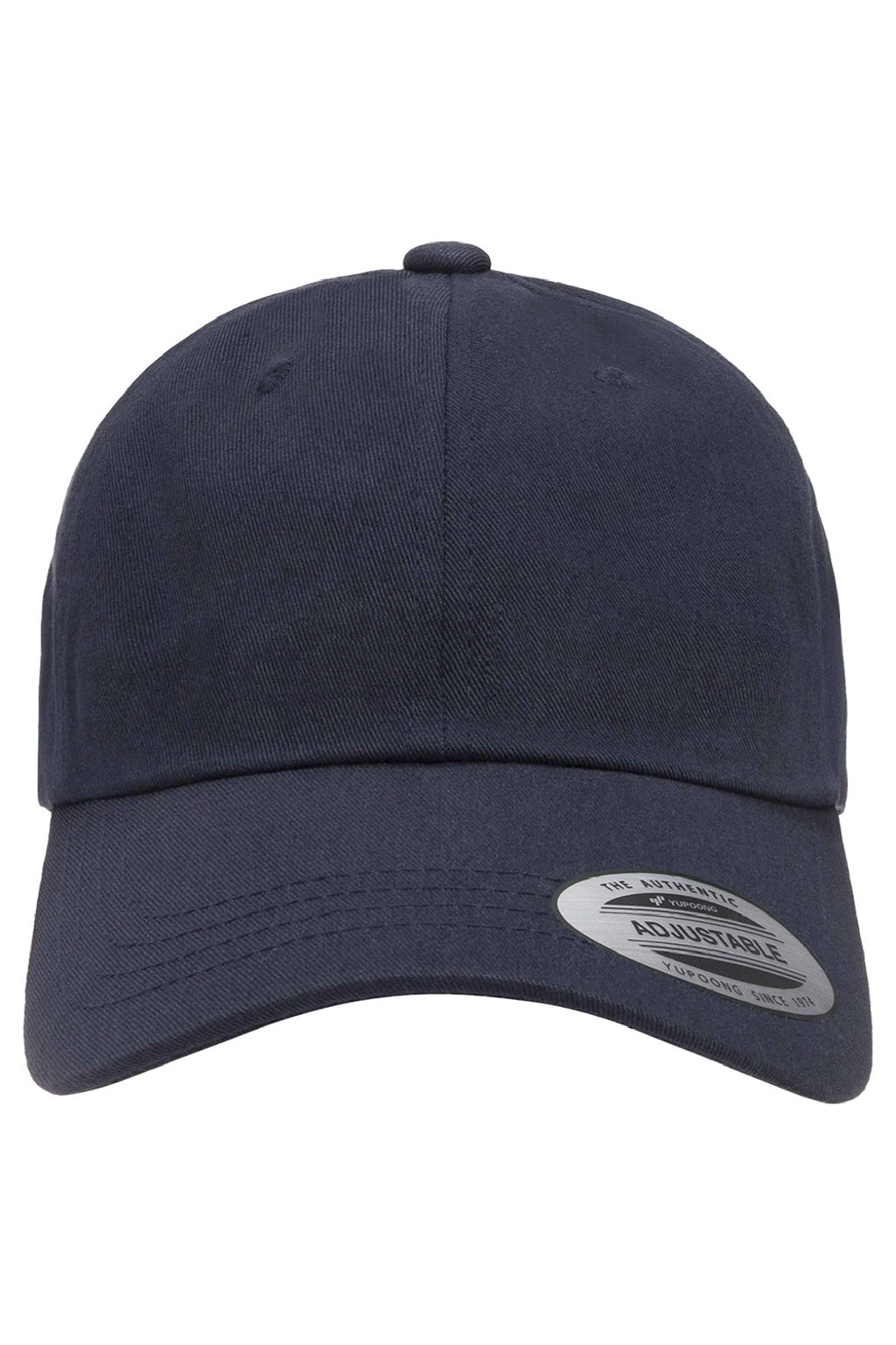 Yupoong Hats 6245CM Mens Classic Adjustable Dad Hat Navy Blue Flat Front