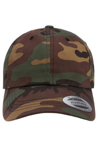 Yupoong Hats 6245CM Mens Classic Adjustable Dad Hat Green Camo Flat Front