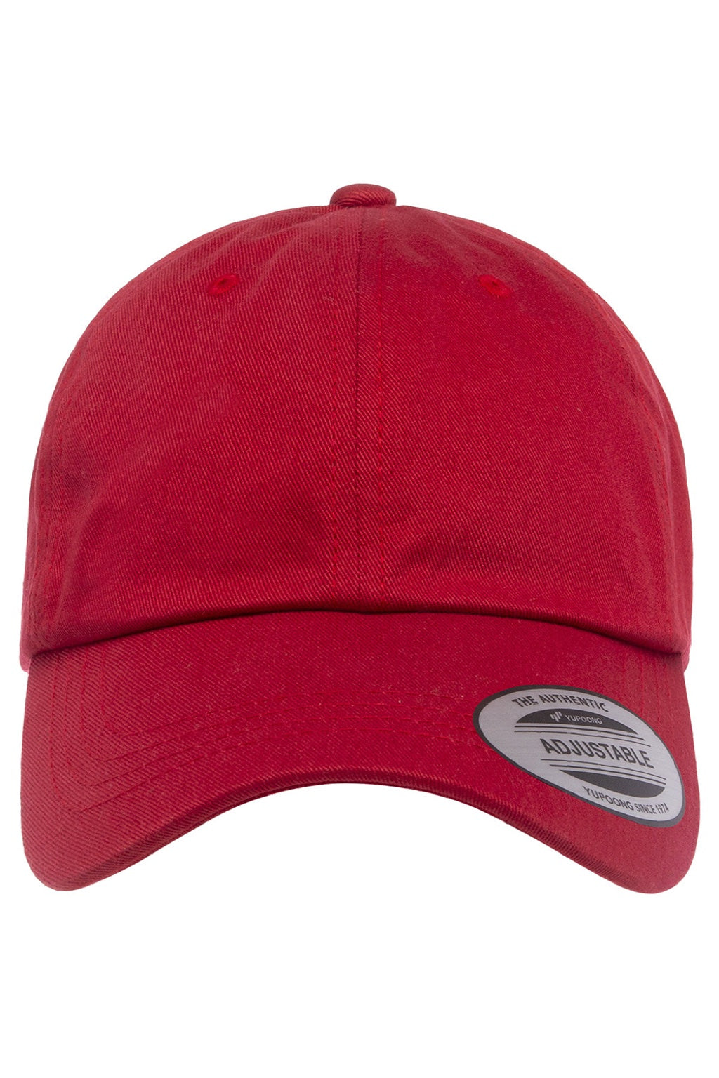 Yupoong Hats 6245CM Mens Classic Adjustable Dad Hat Cranberry Red Flat Front