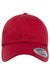 Yupoong Hats 6245CM Mens Classic Adjustable Dad Hat Cranberry Red Flat Front